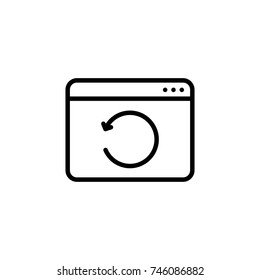 Premium browser icon or logo in line style. High quality sign and symbol on a white background. Vector outline pictogram for infographic, web design and app development.