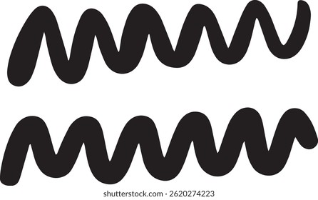 Premium Brush Line Set for Professional Artists Wavy line vector ink brush strokes. Black hand drawn Asian calligraphic waves, squiggles, smears. Chinese, Japanese calligraphy lines, brush strokes