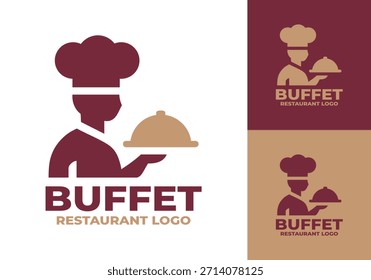 Un logotipo de restaurante buffet premium adecuado para restaurantes, hoteles y establecimientos culinarios donde todo lo pueda comer.