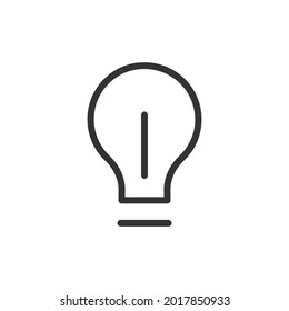 Premium bulb line icon for app, web and UI. Vector stroke sign isolated on a white background. Outline icon of bulb in trendy style.