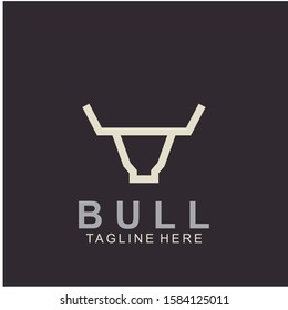 Premium bull logo design. Abstract icon bull and cow design