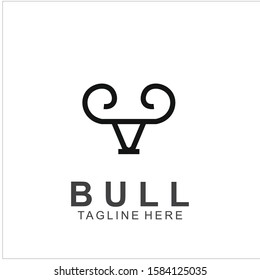 Premium bull logo design. Abstract icon bull and cow design