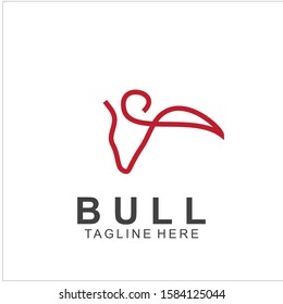 Premium bull logo design. Abstract icon bull and cow design