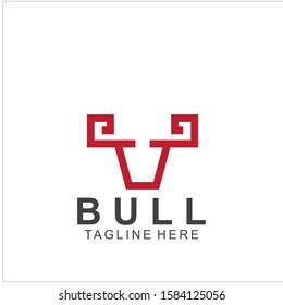 Premium bull logo design. Abstract icon bull and cow design