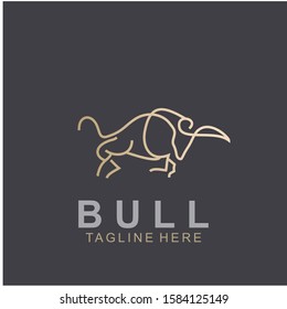 Premium bull logo design. Abstract icon bull and cow design