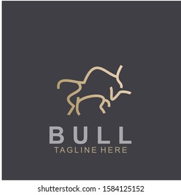 Premium bull logo design. Abstract icon bull and cow design