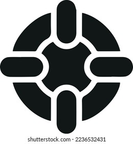 Icono de boya premium para aplicación, web y interfaz de usuario. Signo de trazo vectorial aislado en un fondo blanco. Icono de contorno de boya en estilo de moda.