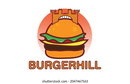 Diseño del logotipo Premium Burger and Hill