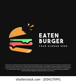 Premium burger logo design. Eaten burger logo design for your brand or business