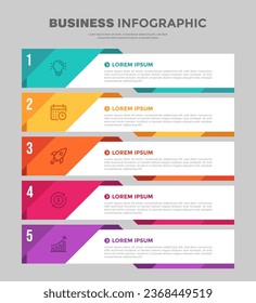 Premium Business 5 Step Infographic Template