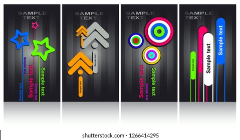 Premium Business Card and creative backgrounds for Design Vector Set