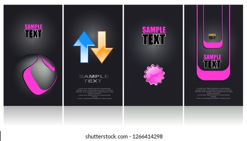 Premium Business Card and creative backgrounds for Design Vector Set