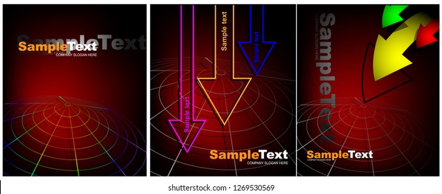 Premium Business Card and creative backgrounds for Design Vector Set