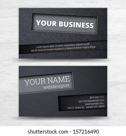 Premium business Card Set. Vector illustration. EPS10 