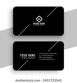 premium business identity card dark template a ready to print design vector