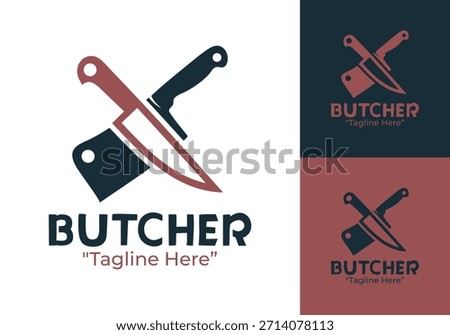 A premium butcher logo crafted for meat shops, traditional markets, and artisanal protein brands.
