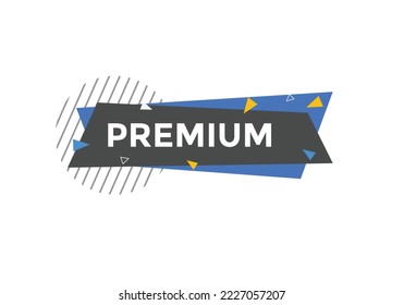 botón premium. burbuja de habla. banner web premium Colorful. ilustración vectorial. plantilla de signo de etiqueta premium
