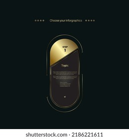 A premium button template design. Trendy vector element, symbol template, icon, charts, objects, used for business and finance UI design