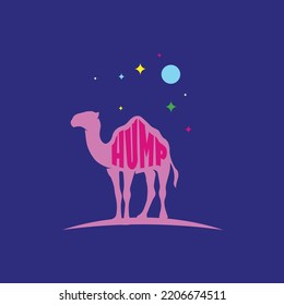 premium camel modern minimalist style logo design for sticker or t-shirt