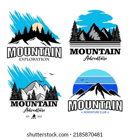 Premium Camp Logo Vector. Outdoor Club Logo Icon. Summer Camp Badges Vector. Concept For Shirt Or Logo, Print, Stamp, Patch Or Sticker. 