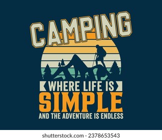 Premium Camping-Hiking t-shirt for travellers