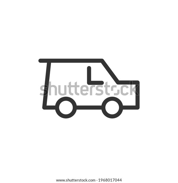 Premium car line icon for app, web and UI. Vector\
stroke sign isolated on a white background. Outline icon of car in\
trendy style.