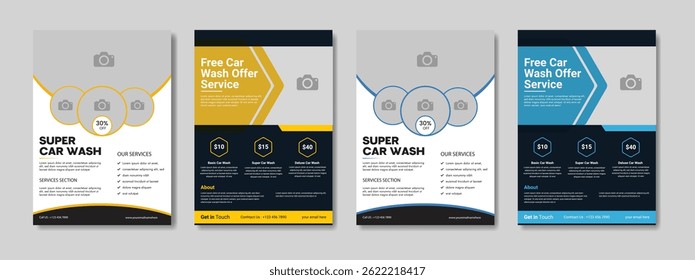 Premium Car Wash Service Flyer, Eco-Friendly Car Wash Flyer