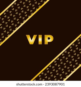 Premium card in brown and gold colors for your projects. Vector graphics