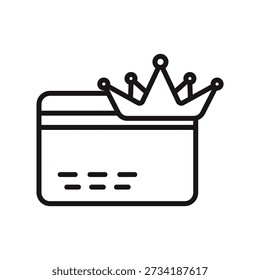 premium card icons minimalist flat style design, premium card Vector illustration on white background
