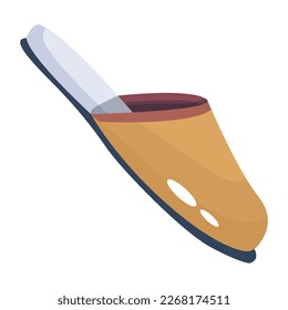 Premium carpet slipper icon in flat style 