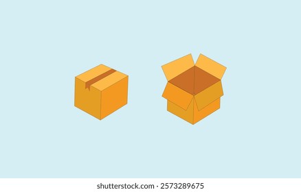 
Premium carton box design set vector illustration for use.