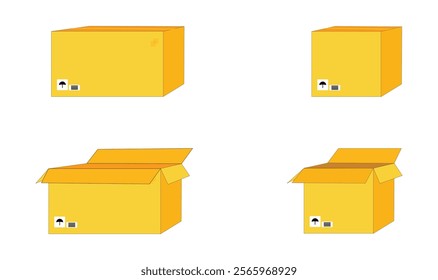 
Premium carton box set design vector for use.