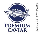 premium caviar flat minimalist logo design