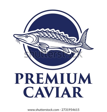 premium caviar flat minimalist logo design