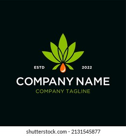 Premium CBD Oil Logo Design. Cannabis Logo Designs. Hemp Logo. Luxury - Elegant - Vector