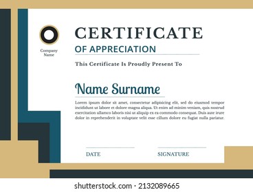 Premium Certificate Appreciation Design Editable Template Stock Vector ...