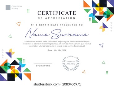 Premium certificate of appreciation template