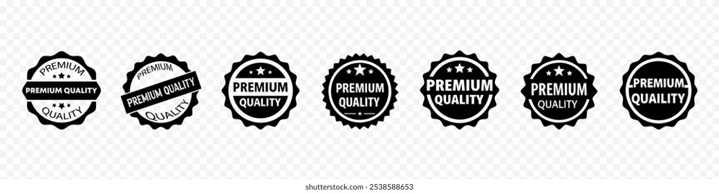 Icono de la insignia del certificado de Premium. Calidad Premium. Sello de sello. Insignia de logro. Icono de sello de nivel de insignia de calidad de Premium, insignia o etiqueta de calidad de Premium. 