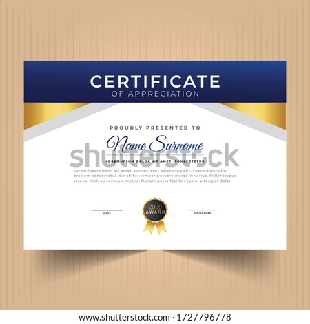 Premium certificate diploma design template