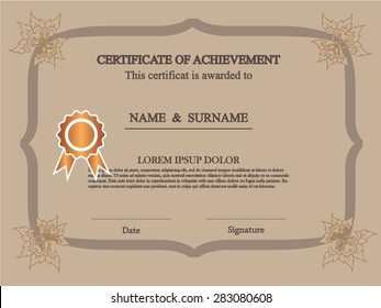 premium certificate template with additional and ribbon design elements,line thai design  certificate   