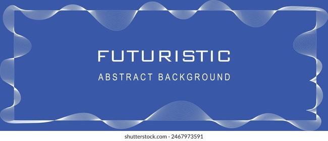 Premium Cerulean Blue color background design with diagonal line, geometric wave border, vector wavy line background for poster, banner, web design