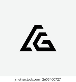 Logotipo de monograma CG GC Premium com estilo royalty, ideal para mercado de ações, finanças e branding.