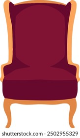 Premium chair for king vector art illustration with white background png 