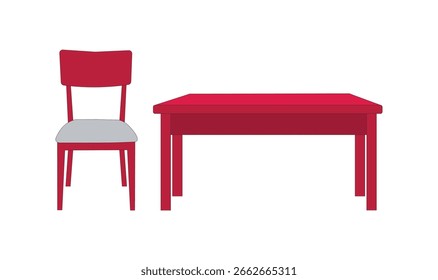 Premium chair and table vector design collection for use.