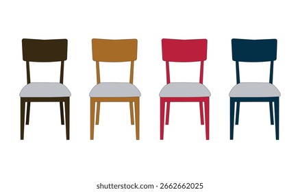 colección de diseño de Vector de silla Premium para uso.