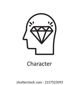 Premium Character vector outline Icon Design illustration. Human Mentality Symbol on White background EPS 10 File
