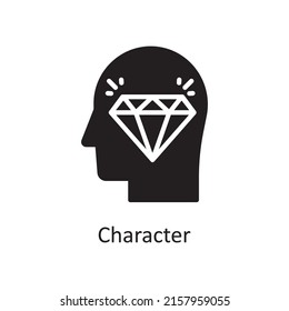 Premium Character vector solid Icon Design illustration. Human Mentality Symbol on White background EPS 10 File
