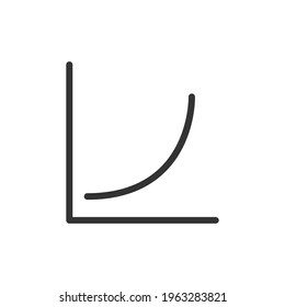 Icono de línea de gráfico premium para aplicación, web y interfaz de usuario. Signo de trazo vectorial aislado en un fondo blanco. Icono de contorno del gráfico en estilo moderno.