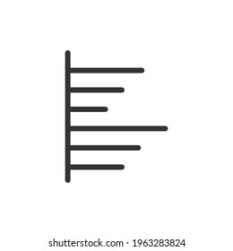 Premium chart line icon for app, web and UI. Vector stroke sign isolated on a white background. Outline icon of chart in trendy style.
