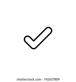 Premium check icon or logo in line style. High quality sign and symbol on a white background. Vector outline pictogram for infographic, web design and app development.